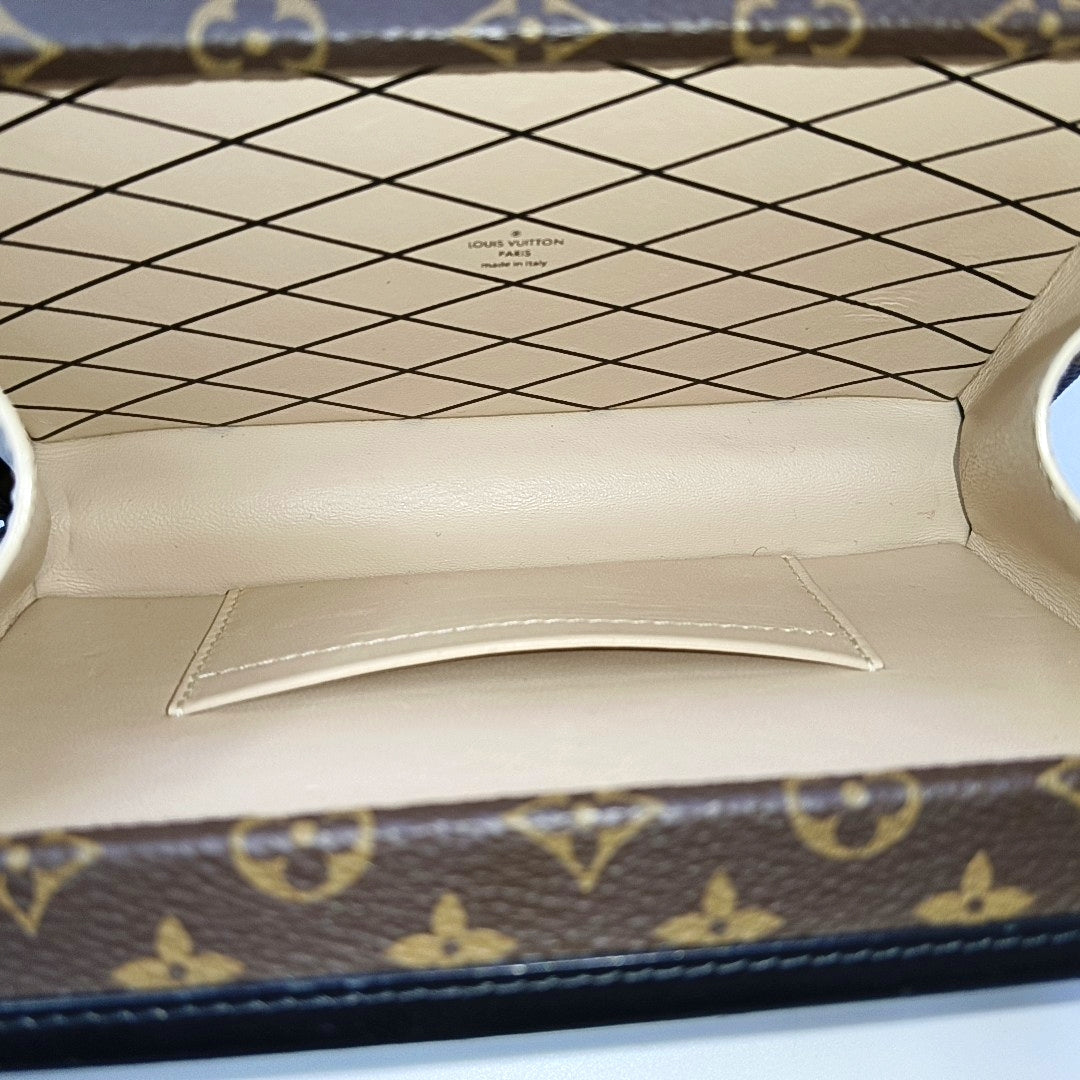 PETITE MALLE Monogram Coated Canvas Brown