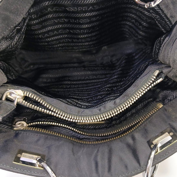 Nylon Shoulder Bag Black