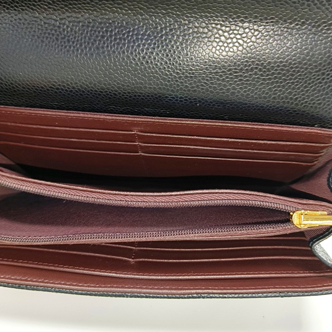 CLASSIC FLAP Mini Quilted Calfskin Black Wallet