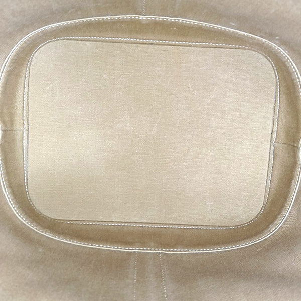 Authenticated pre-owned  TRIOMPHE CANVAS Medium Coated Canvas Yellow - Bucket Bag at Looply