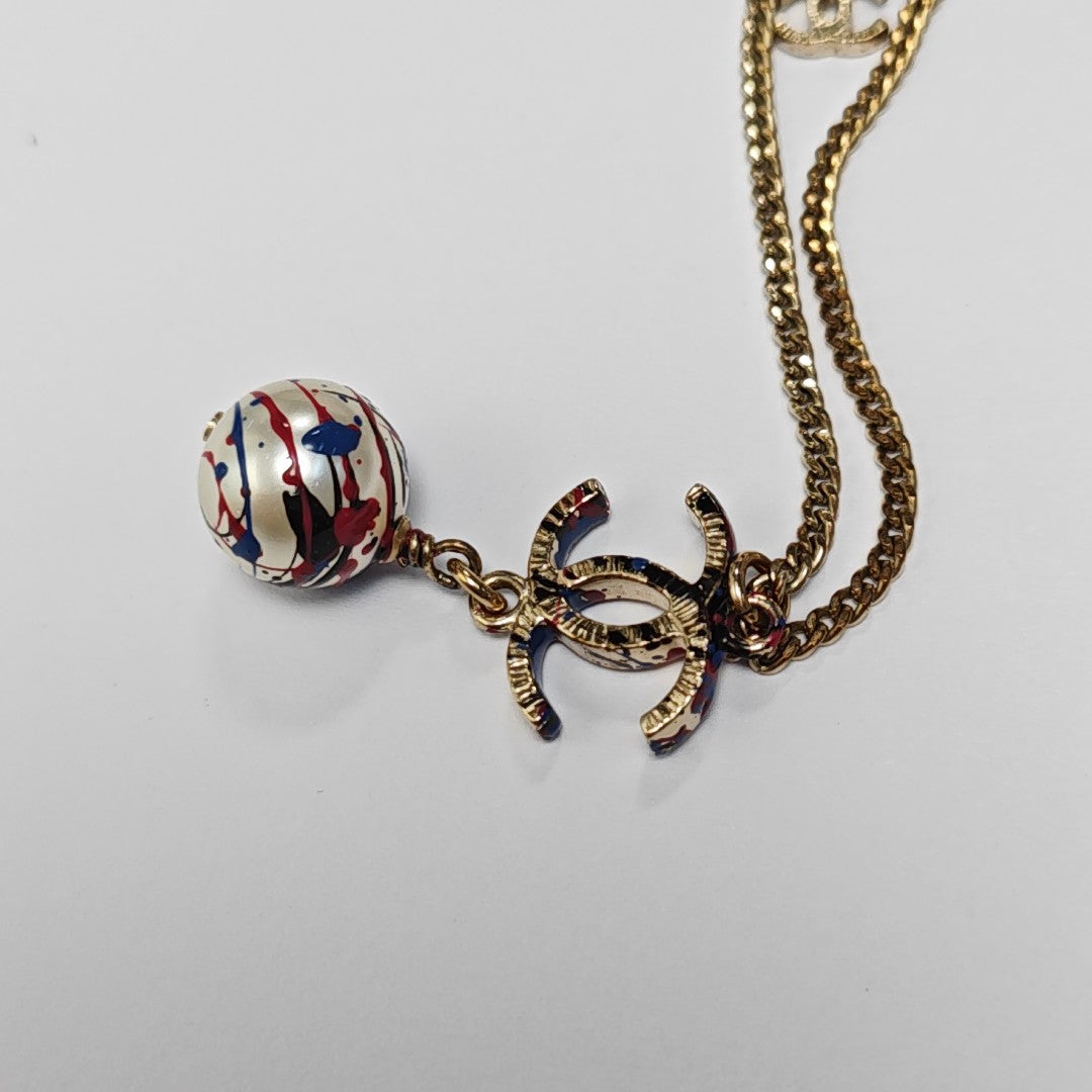 Faux Pearl Gold Necklace