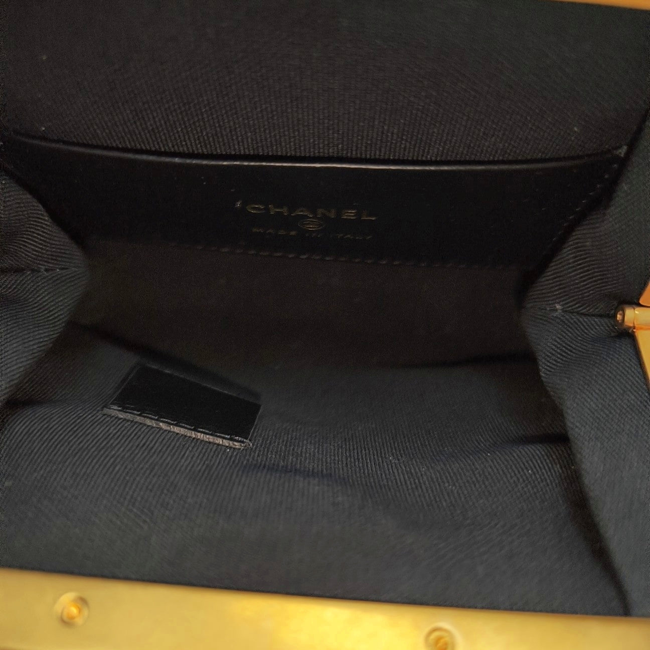 Quilted Patent Leather Shoulder Bag Black