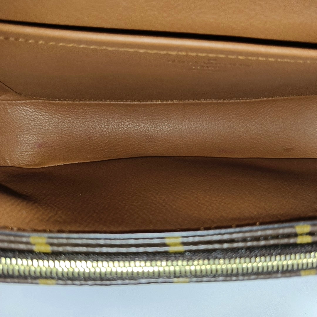 MARCEAU Monogram Coated Canvas Brown