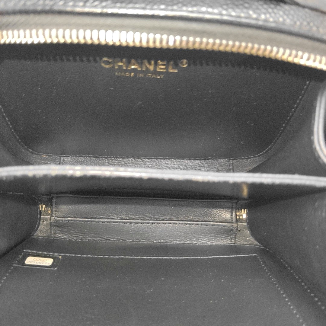 FILIGREE Small Quilted Grained Calfskin Black