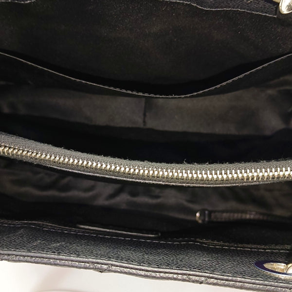 CHANEL GST Large Quilted Grained Calfskin Black
