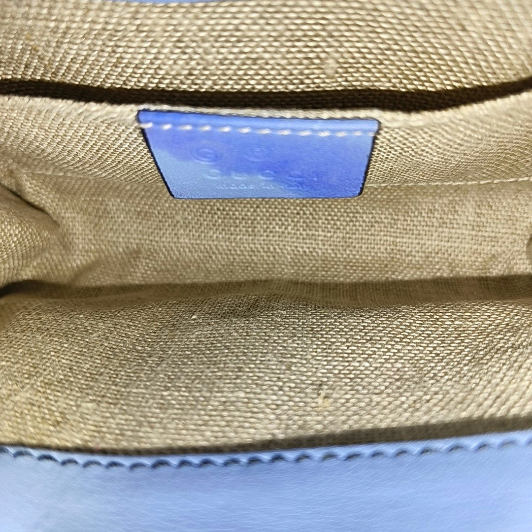 Emily Chain Mini Monogram Calfskin Blue