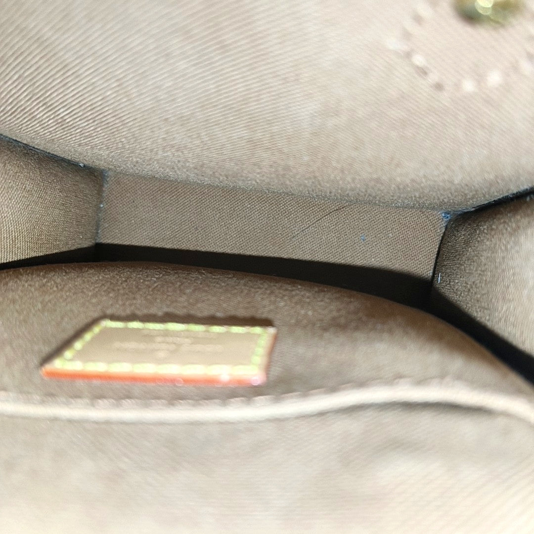 SAC PLAT Mini Monogram Coated Canvas Brown