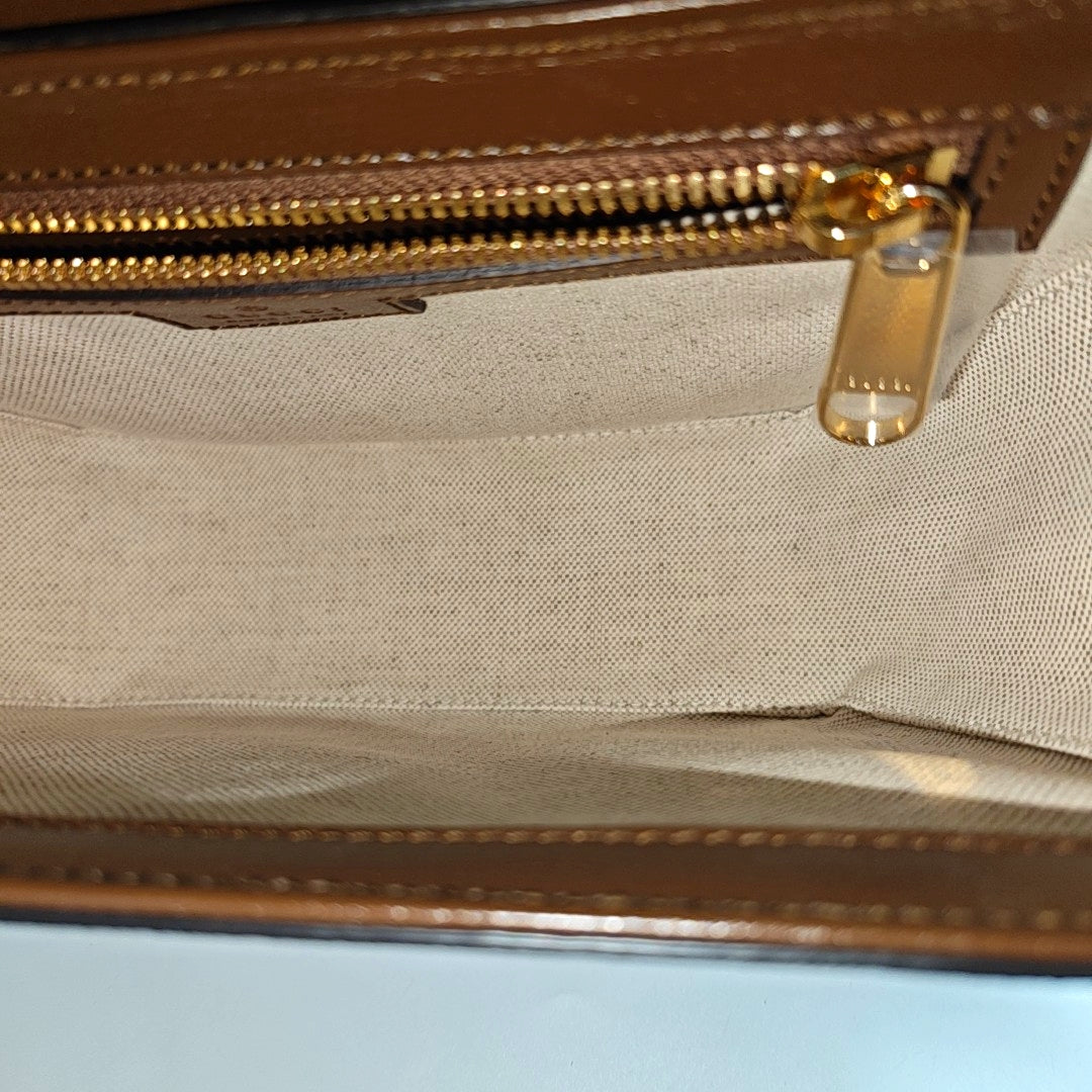 Monogram Coated Canvas Shoulder Bag Beige