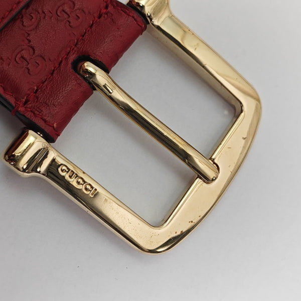 Leather Belt Red