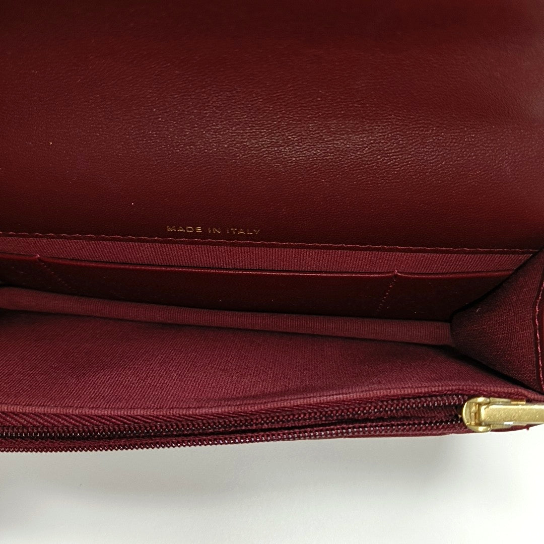 WOC Mini Quilted Lambskin Red