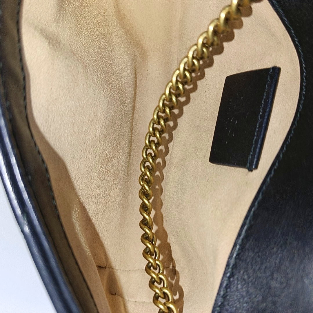 GG Marmont Mini Quilted Calfskin Black