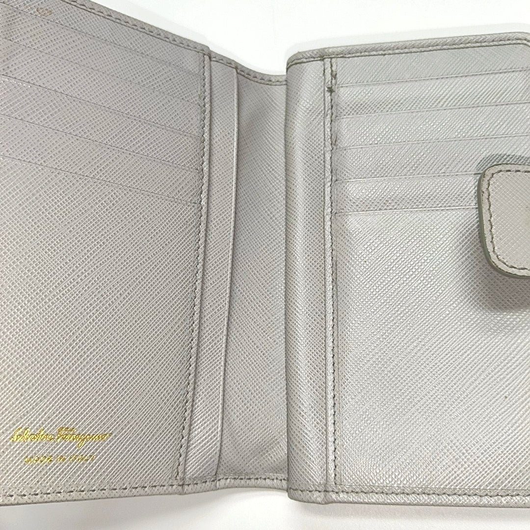 Gancini Calfskin Gray Wallet
