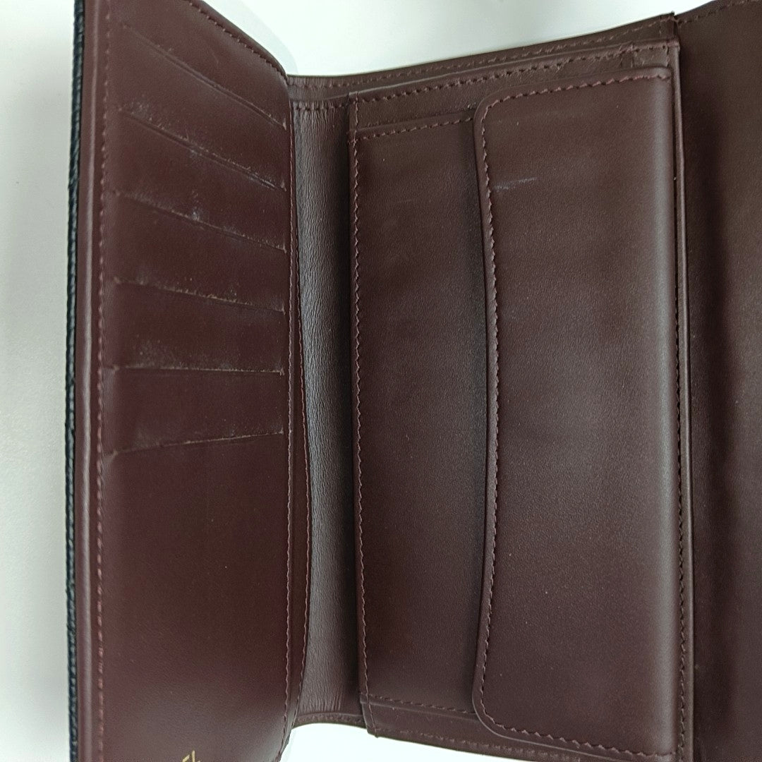 CLASSIC FLAP Mini Quilted Grained Calfskin Black Wallet