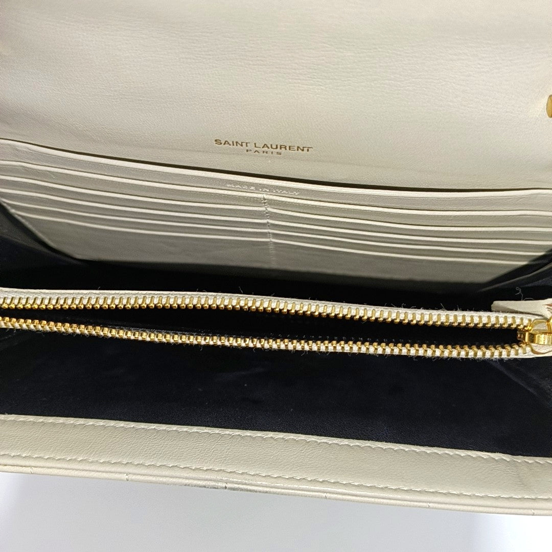 VICKY Quilted Lambskin Beige