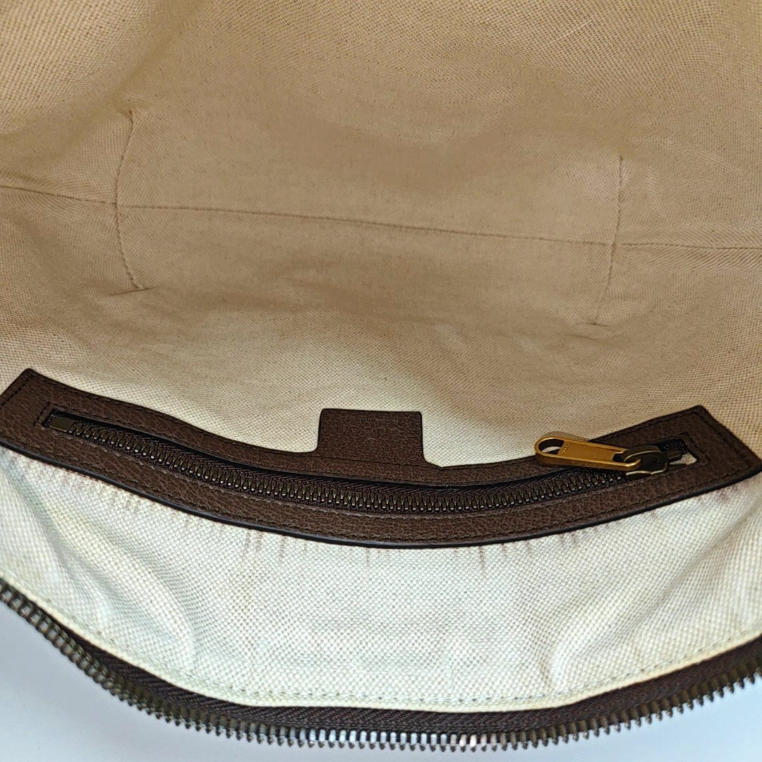 Ophidia Small Monogram Coated Canvas Beige