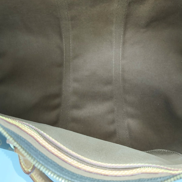 KEEPALL 50 Monogram Coated Canvas Brown