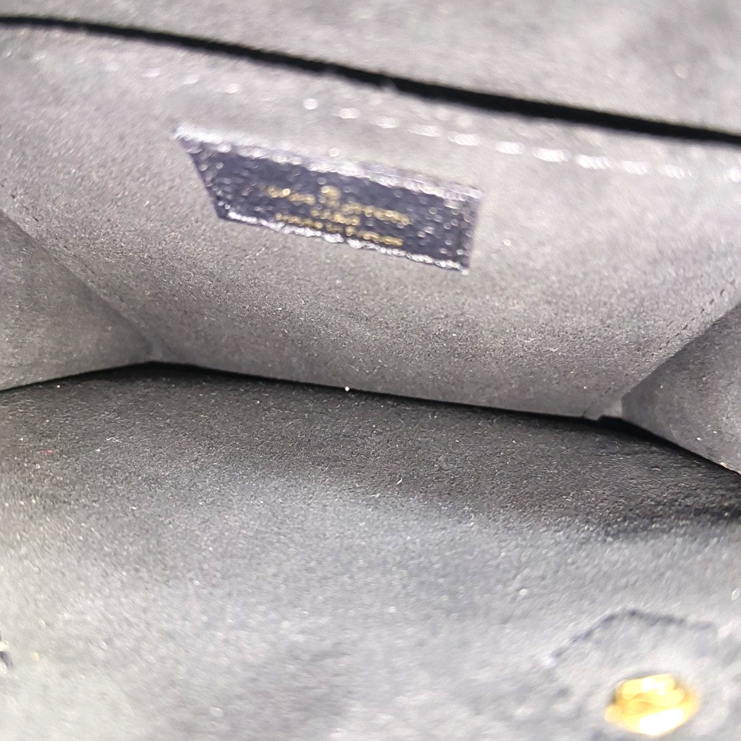 SAC PLAT Mini Calfskin Black