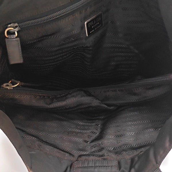Nylon Top Handle Bag Black