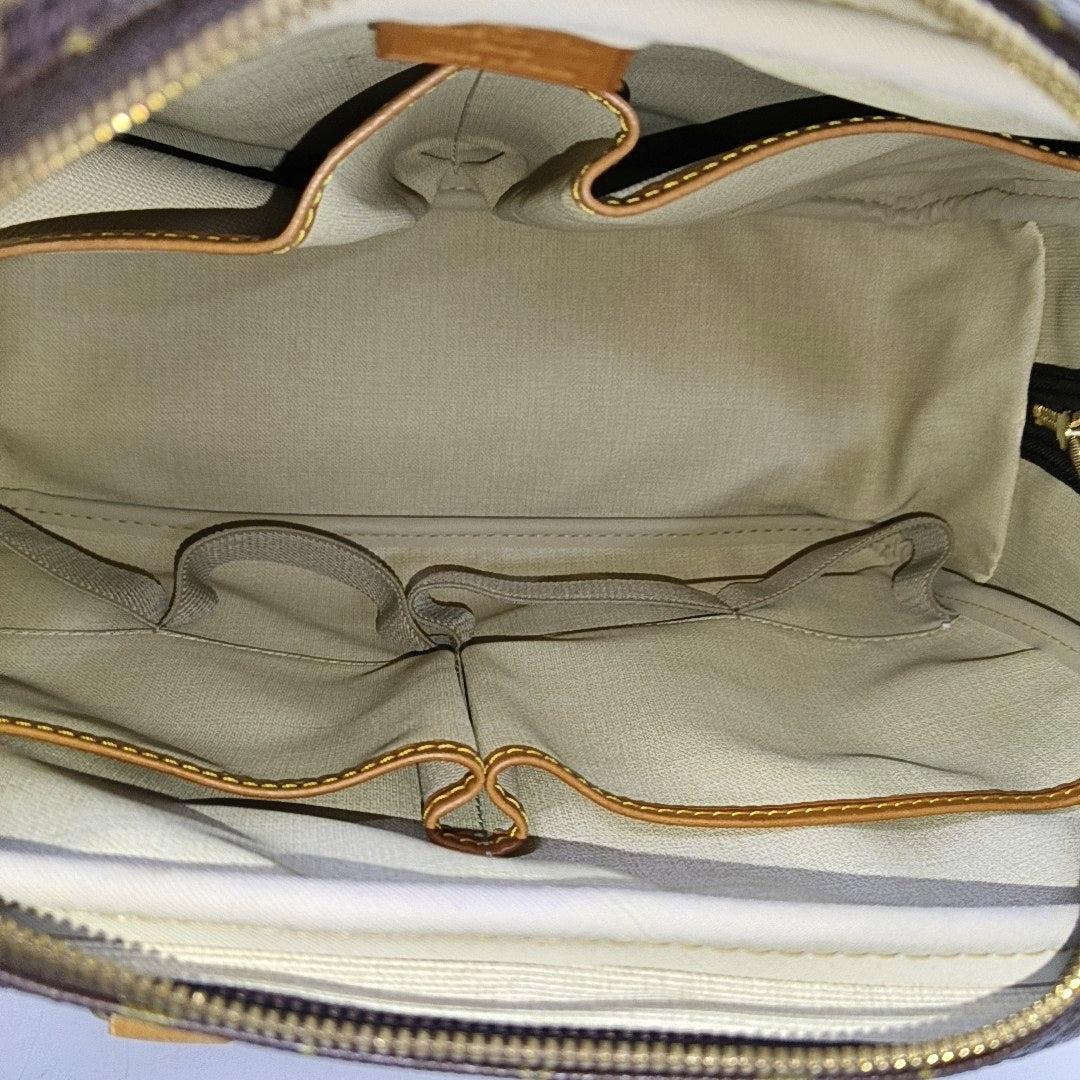 DEAUVILLE Monogram Coated Canvas Brown