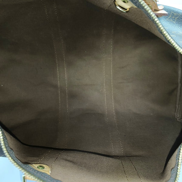 KEEPALL 45 Monogram Coated Canvas Brown