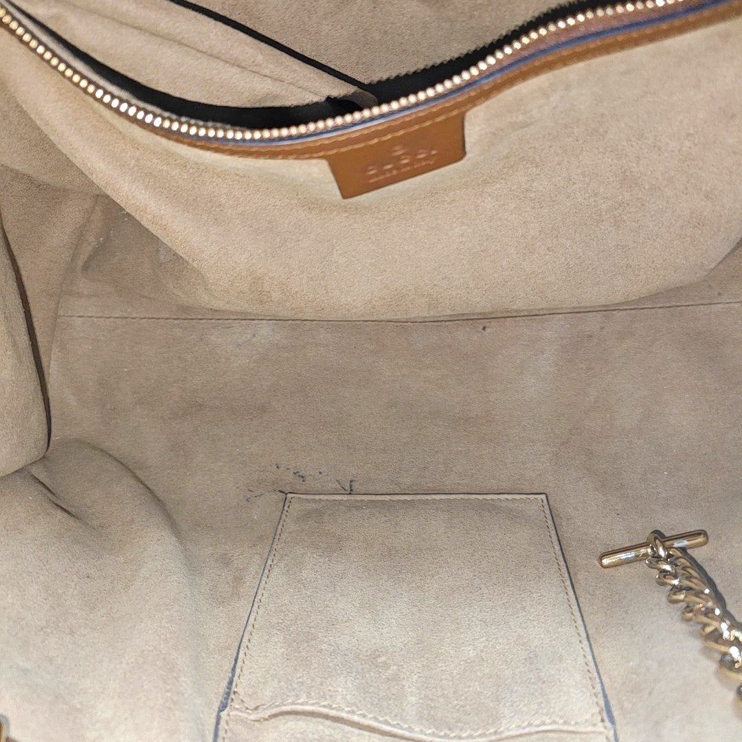 Padlock Medium Monogram Coated Canvas Beige