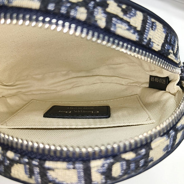 Oblique Canvas Shoulder Bag Small Blue