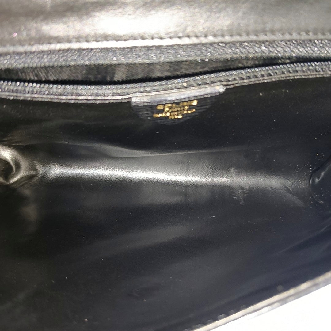 Calfskin Shoulder Bag Black