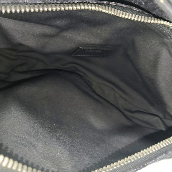Saddle Medium Oblique Canvas Black