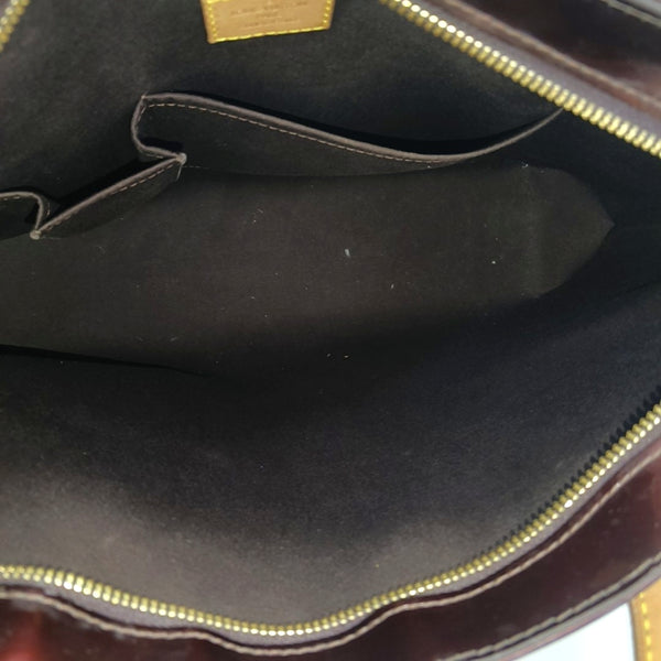 BRENTWOOD Monogram Patent Calfskin Red
