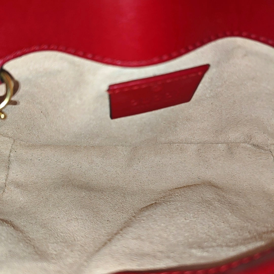 GG Marmont Mini Quilted Calfskin Red