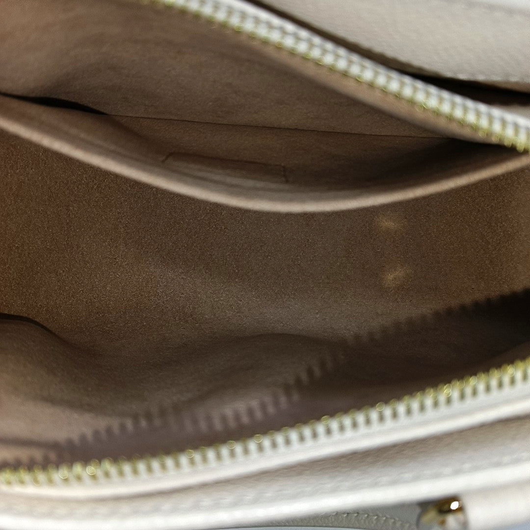 Monogram Calfskin Tote Bag White