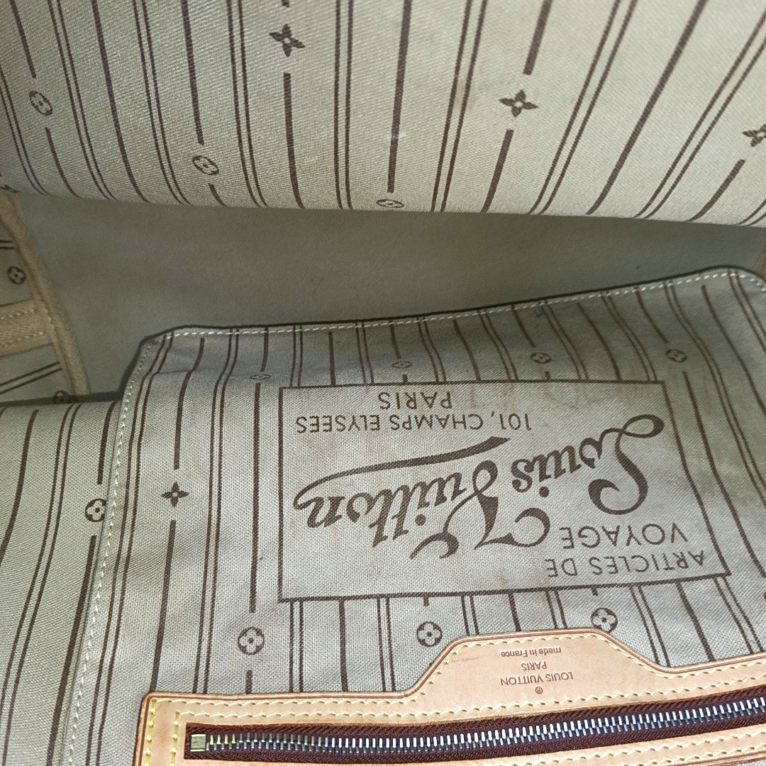 NEVERFULL MM Monogram Coated Canvas Brown
