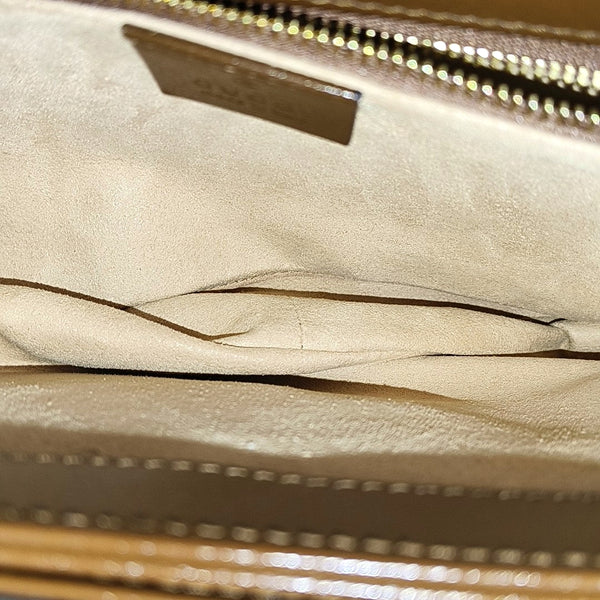 Horsebit 1955 Medium Monogram Coated Canvas Beige