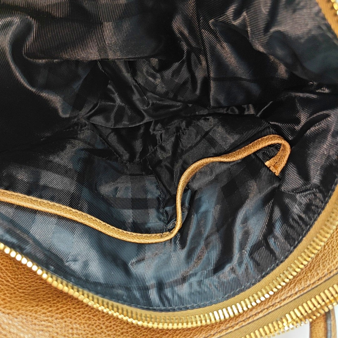Calfskin Shoulder Bag Brown