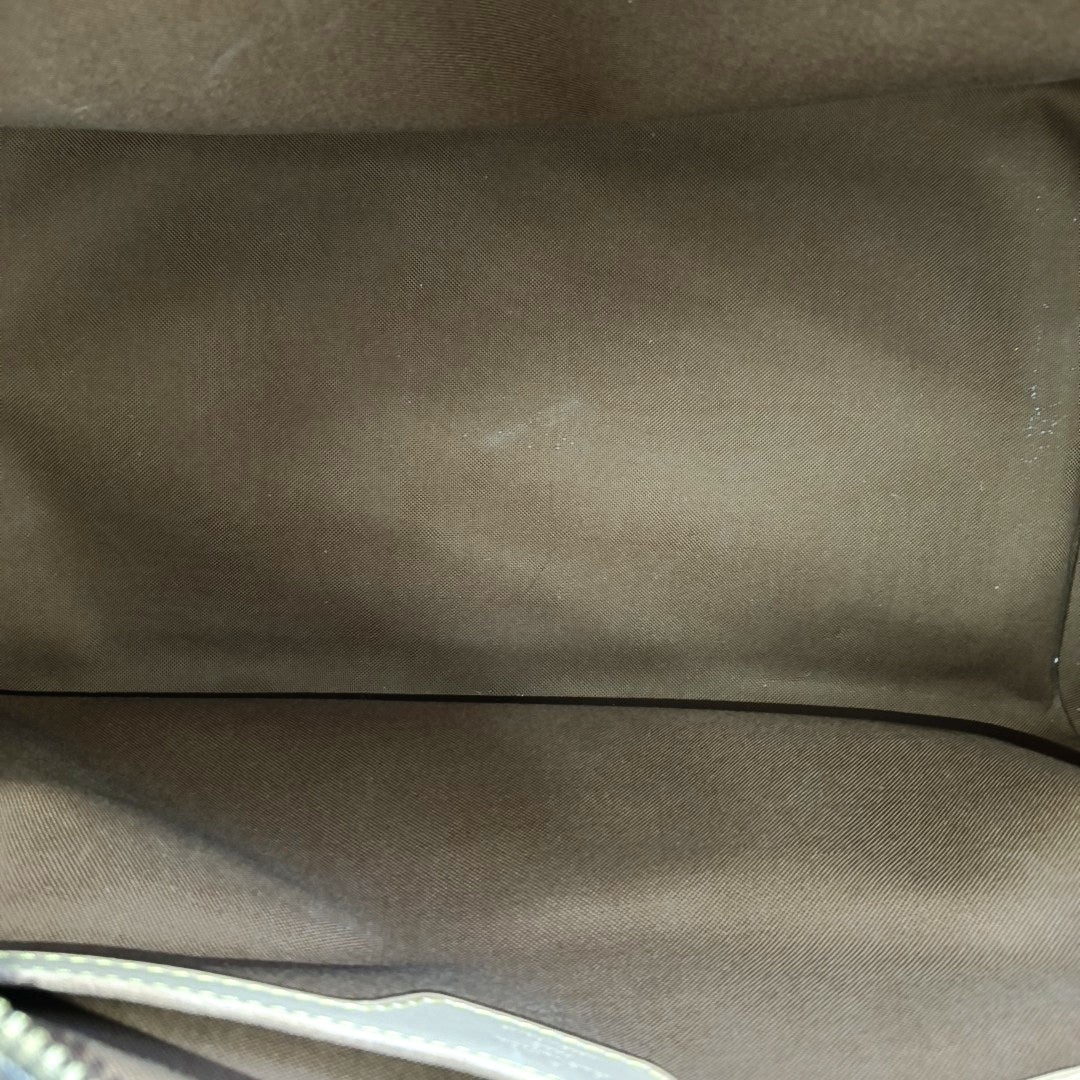 Monogram Coated Canvas Top Handle Bag Brown