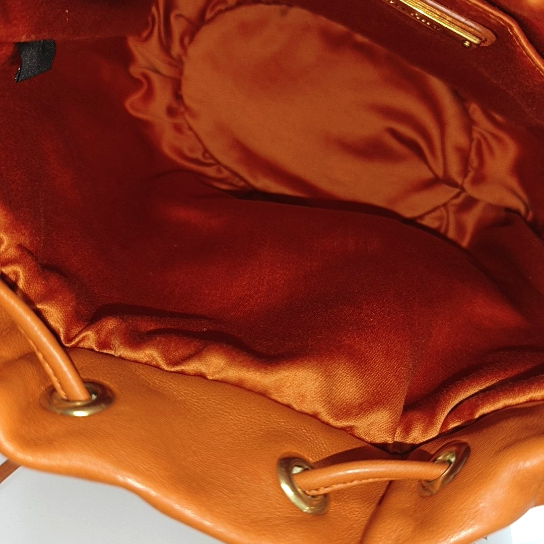 Matelassé Quilted Lambskin Orange