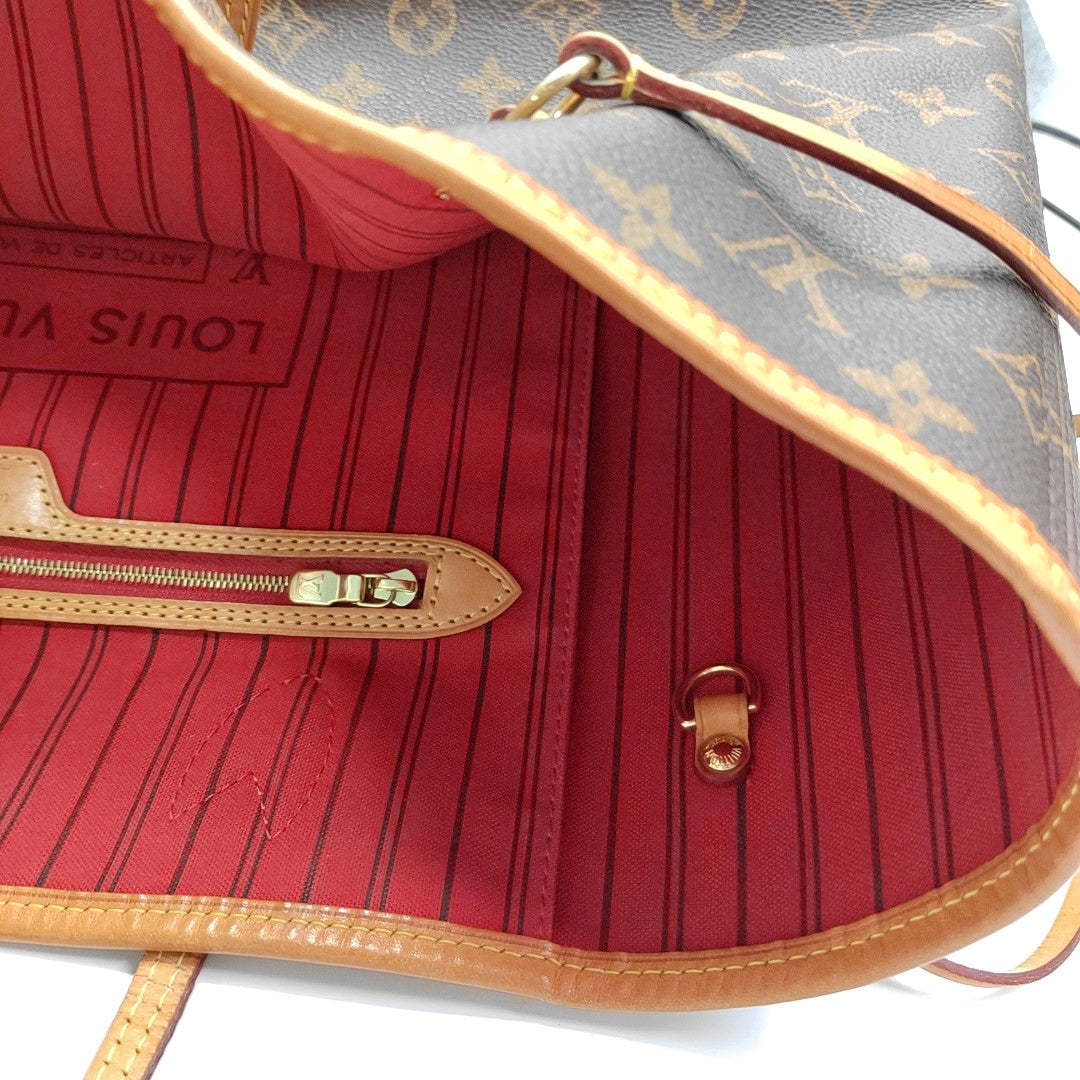 NEVERFULL GM Monogram Coated Canvas Brown