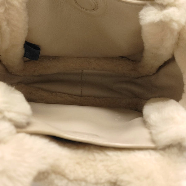 Sheepskin Tote Bag Mini Beige