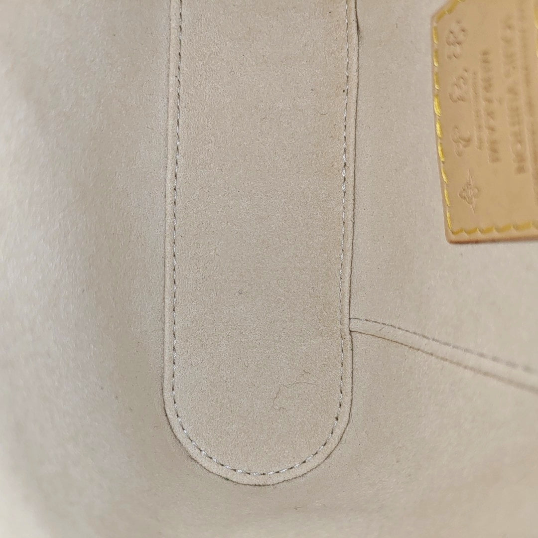LV × TM Vanity Chain Pouch Monogram Coated Canvas White
