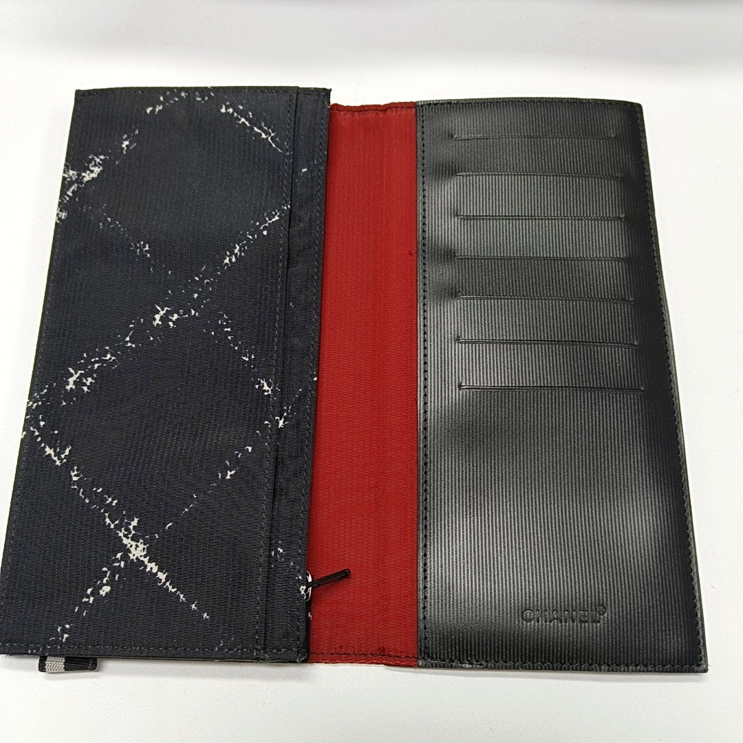 Quilted Nylon Wallet Black