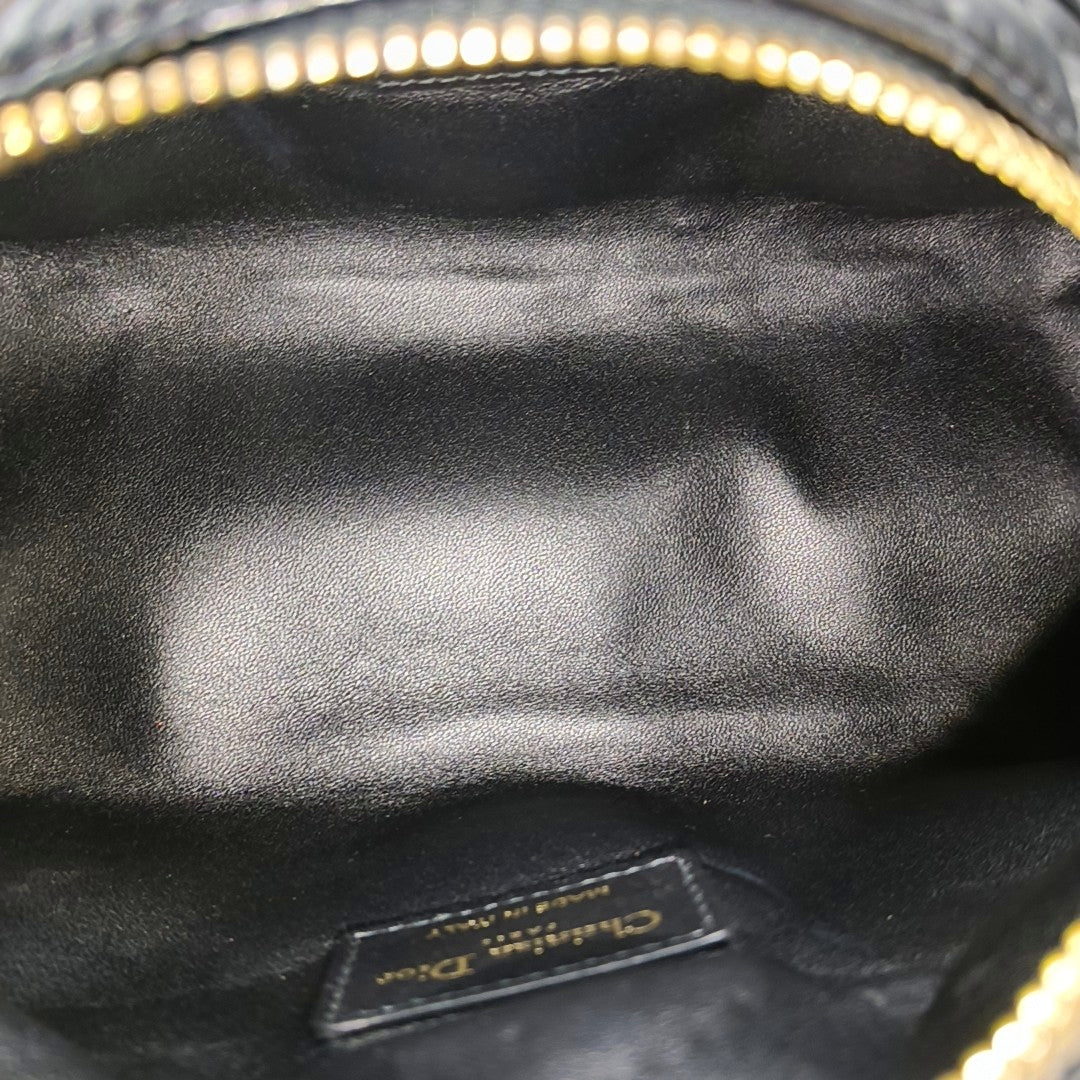 Diortravel Nomad Medium Cannage Calfskin Black