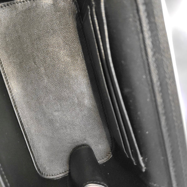 Quilted Lambskin Shoulder Bag Black