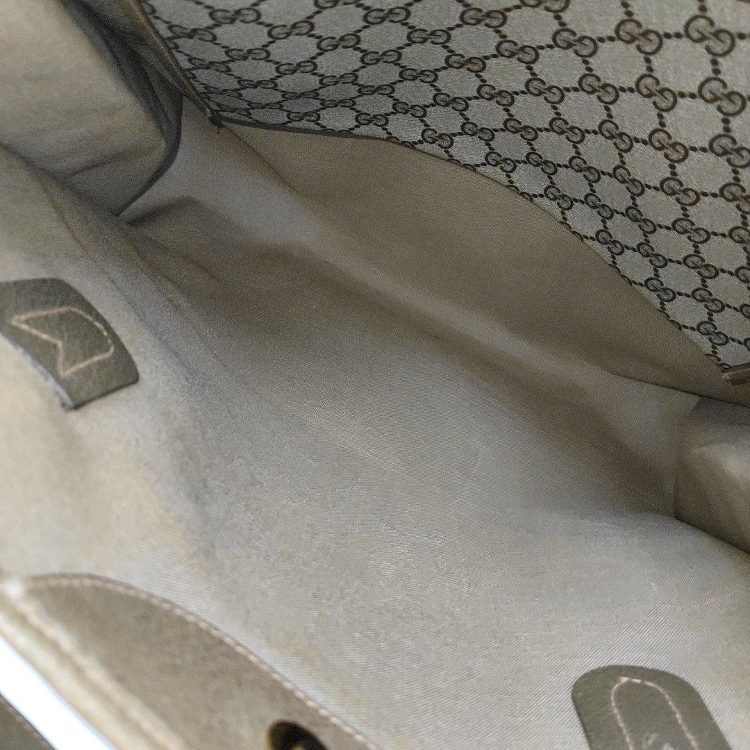Monogram Coated Canvas Tote Bag Beige