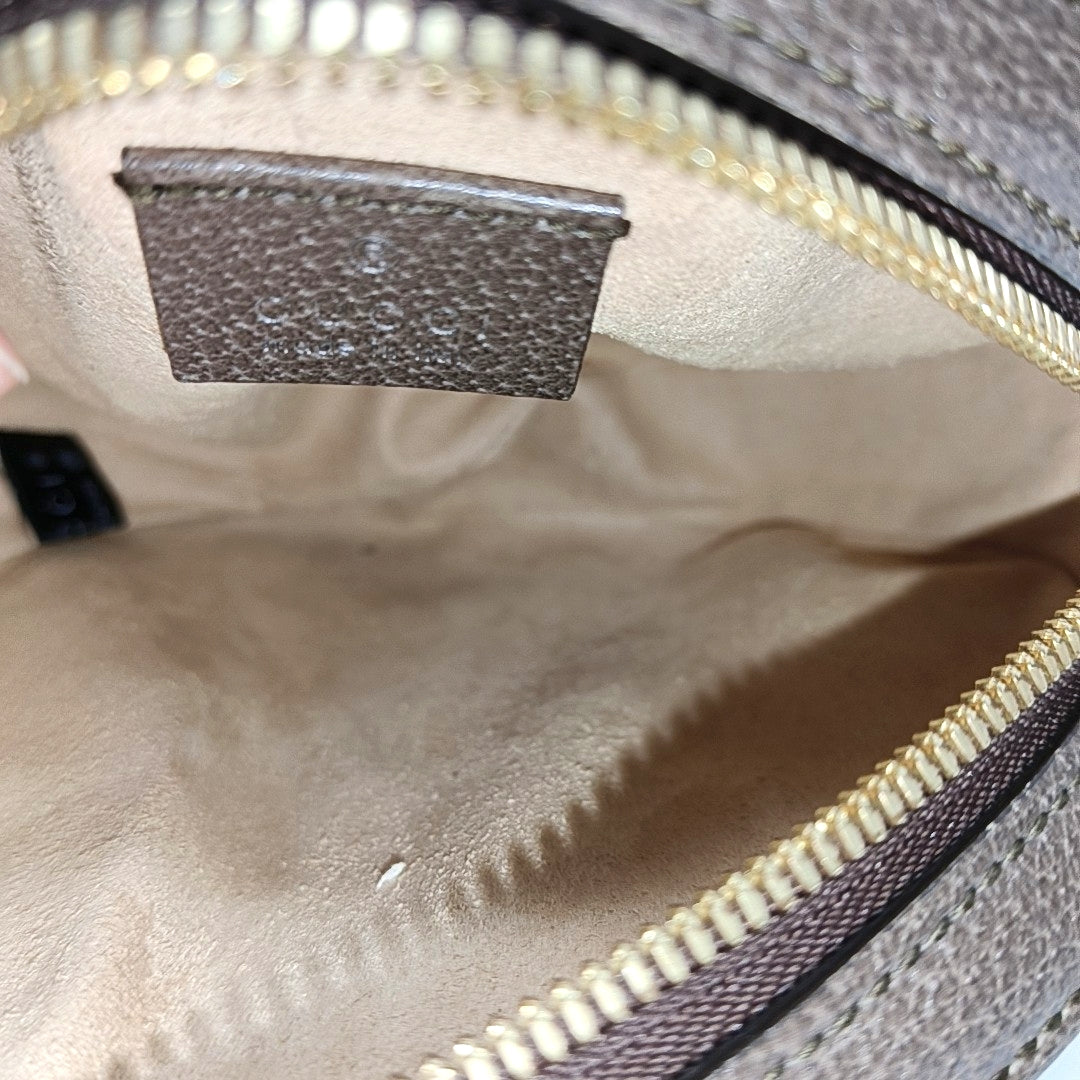 Ophidia Mini Monogram Coated Canvas Beige