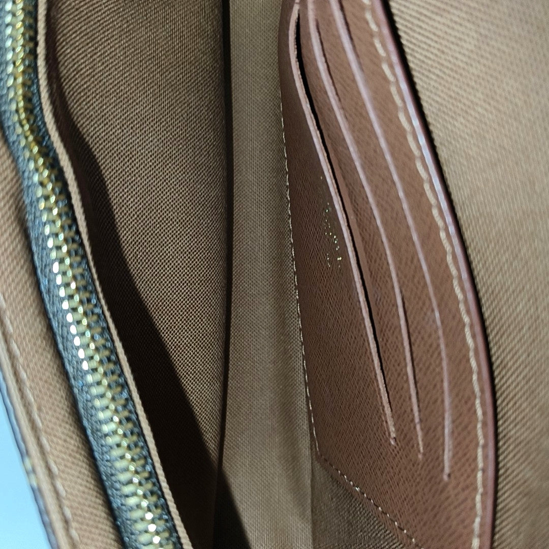 IVY Monogram Coated Canvas Brown