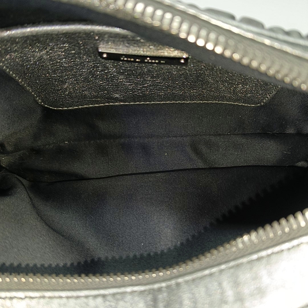 Quilted Lambskin Shoulder Bag Silver