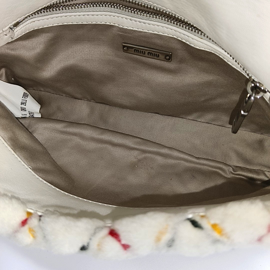 Fabric Crossbody Bag White