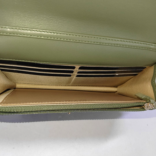 WOC Quilted Lambskin Green
