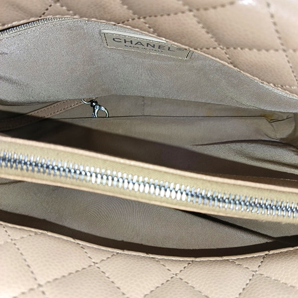 SHIVA Quilted Grained Calfskin Beige