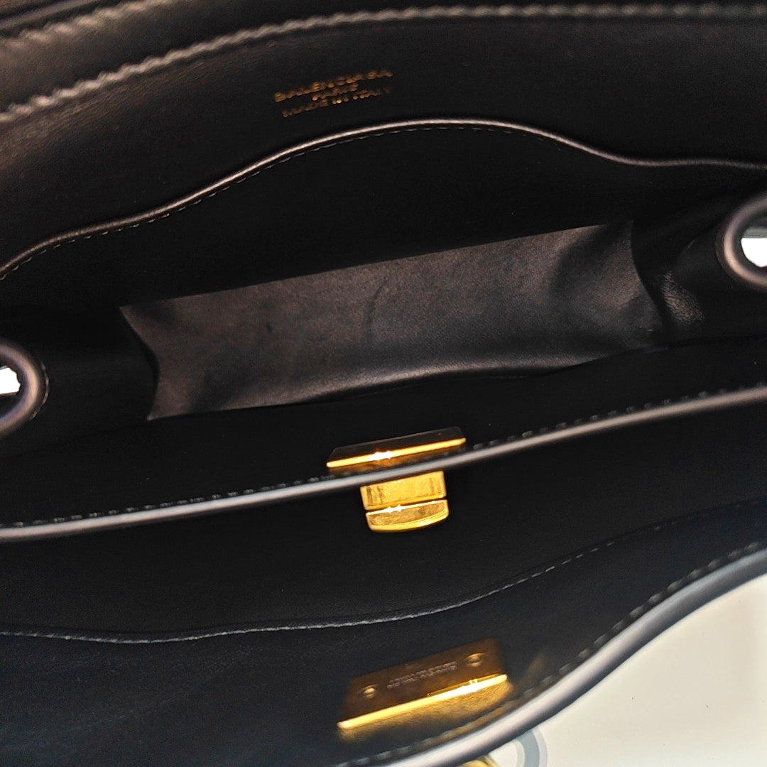 Calfskin Shoulder Bag Mini Black